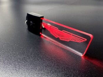 Aston Martin Logo LED Light Keyring / Keychain - Image 3