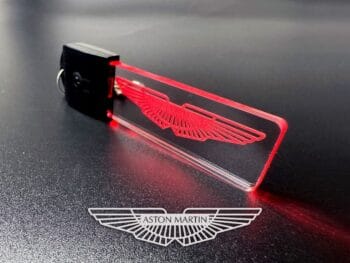 Aston Martin Logo LED Light Keyring / Keychain