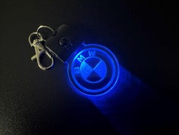BMW Logo Round LED Light Keyring / Keychain - Image 3