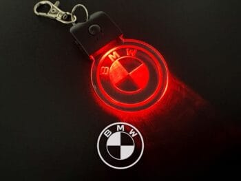 BMW Logo Round LED Light Keyring / Keychain