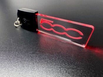 Fiat 500 Logo LED Light Keyring / Keychain - Image 11