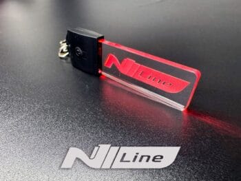 Hyundai N Line Logo LED Light Keyring / Keychain