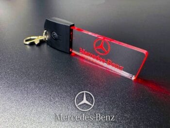 Mercedes-Benz Logo LED Light Keyring / Keychain
