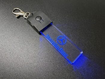 Mercedes-Benz Logo LED Light Keyring / Keychain - Image 3
