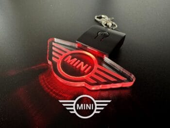 MINI Round Logo LED Light Keyring / Keychain