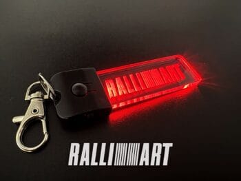 Mitsubishi RALLIART Logo LED Light Keyring / Keychain