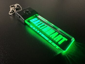 Mitsubishi RALLIART Logo LED Light Keyring / Keychain - Image 2