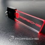 Porsche Logo LED Light Keyring / Keychain