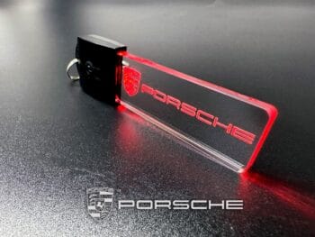 Porsche Logo LED Light Keyring / Keychain