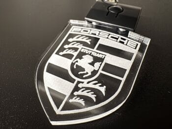 Porsche Round Logo LED Light Keyring / Keychain - Image 6