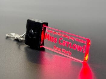 Custom Personalised Message Keyring-LED Light-7 Colours-Keychain-Teacher-Student-School - Image 6