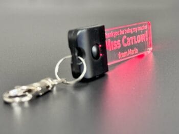 Custom Personalised Message Keyring-LED Light-7 Colours-Keychain-Teacher-Student-School - Image 7