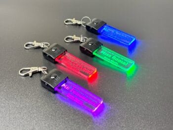 Custom Personalised Message Keyring-LED Light-7 Colours-Keychain-Teacher-Student-School - Image 5