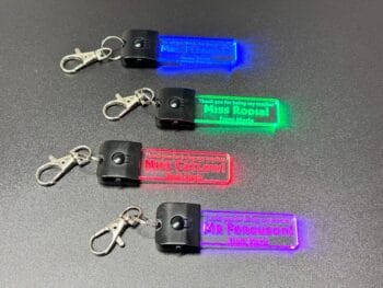 Custom Personalised Message Keyring-LED Light-7 Colours-Keychain-Teacher-Student-School - Image 4