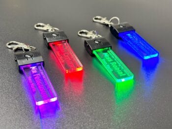 Custom Personalised Message Keyring-LED Light-7 Colours-Keychain-Teacher-Student-School - Image 2
