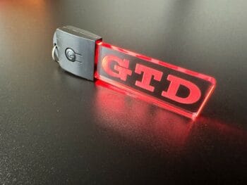 Volkswagen GTD Logo LED Light Keyring / Keychain - Image 2